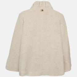 Pre Owned CH Carolina Herrera Beige Wool Coat S