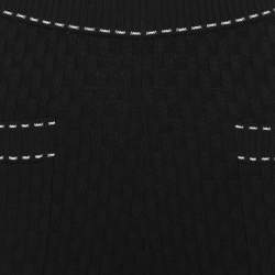 CH Carolina Herrera Black Knit Wide Leg Pant S