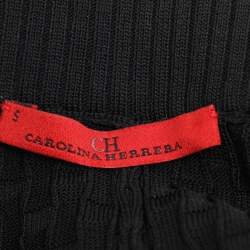 CH Carolina Herrera Black Knit Wide Leg Pant S