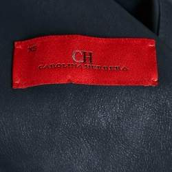 Pre Owned CH Carolina Herrera Navy Blue Suede Loose Fit Vest XS