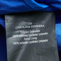 Pre Owned CH Carolina Herrera Blue Synthetic Waist Tie-Up Detail Sleeveless Gown M