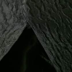 Pre Owned CH Carolina Herrera Black Textured Jacquard Pencil Skirt XS