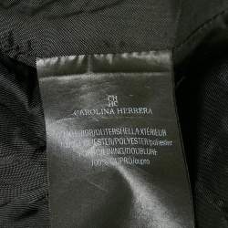 CH Carolina Herrera Black Jacquard Peplum Jacket S