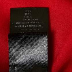 Pre Owned CH Carolina Herrera Red Silk Sleeveless Midi Dress S