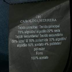 مملوكة مسبقًا CH Carolina Herrera Navy Blue/Multicolor Tweed Sleeveless Midi Dress S