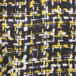 مملوكة مسبقًا CH Carolina Herrera Navy Blue/Multicolor Tweed Sleeveless Midi Dress S