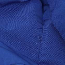 Pre Owned Carolina Herrera Royal Blue Taffeta Pocketed Flared Shirt Dress M