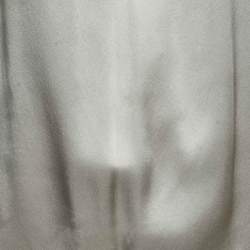 Pre Owned CH Carolina Herrera Metallic Grey Silk Satin Top S