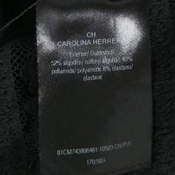 CH Carolina Herrera Black Lace Ruffled Top S