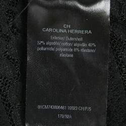 CH Carolina Herrera Black Lace Ruffled Top S