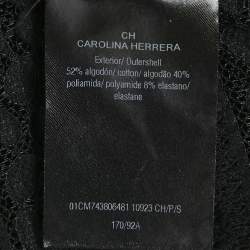 CH Carolina Herrera Black Lace Ruffled Top S