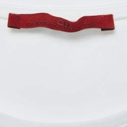 Pre Owned تي شيرت جيرسي سي إتش كارولينا هيريرا مطرز بشعار الزهور أبيض مقاس صغير - سمول