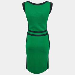 CH Carolina Herrera Green Knit Sleeveless Short Dress XS
