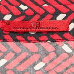 مملوكة مسبقًا CH Carolina Herrera Red Printed Chiffon Belted Maxi Dress XS