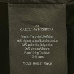 Carolina Herrera Black/White Corded Lace Sleeveless Short Dress M