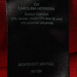 مملوكة مسبقًا CH Carolina Herrera Red Knit Scarf Detail Top L