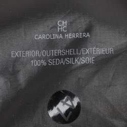 Pre Owned CH Carolina Herrera Red Lace Ruffle Trim Slit Detail Maxi Skirt and Tops M