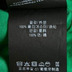 Pre Owned CH Carolina Herrera Green Mesh Bow Detail Sleeves Midi Dress L 