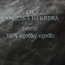 Pre Owned CH Carolina Herrera Red CH Pattern Cotton V-Neck Top XS