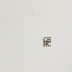 CH Carolina Herrera Off White Knit Open Back Top XS
