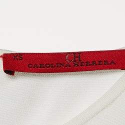 CH Carolina Herrera Off White Knit Open Back Top XS