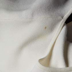 CH Carolina Herrera Off White Knit Open Back Top XS