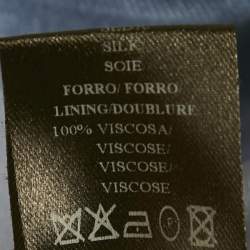 Pre Owned CH Carolina Herrera Blue Silk Halter Neck Pleated Maxi Dress M