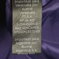 Pre Owned CH Carolina Herrera Purple Wool Blend Tweed Belted Mid-Length Coat M