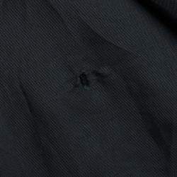 Pre Owned CH Carolina Herrera Black Lurex Tweed Raw Edge Short Dress M