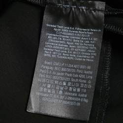 Pre Owned CH Carolina Herrera Black Crepe Brooch Detailed Flared Trousers S