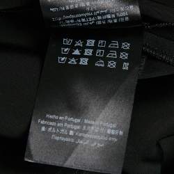 Pre Owned CH Carolina Herrera Black Crepe Brooch Detailed Flared Trousers S