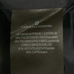 مملوكة مسبقًا CH Carolina Herrera Navy Blue Floral Jacquard Flared Short Dress M
