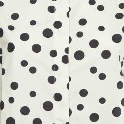 Pre Owned CH Carolina Herrera White/Black Polka Dots Cotton Long Sleeve Shirt L