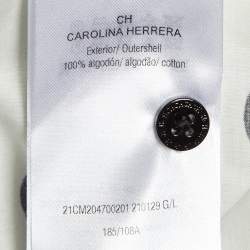 Pre Owned CH Carolina Herrera White/Black Polka Dots Cotton Long Sleeve Shirt L