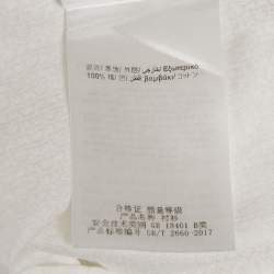 Pre Owned CH Carolina Herrera White Logo Patterned Cotton Shirt M 