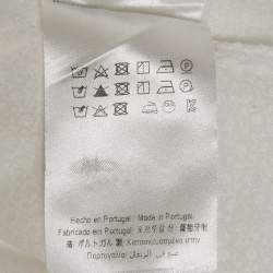 Pre Owned CH Carolina Herrera White Logo Patterned Cotton Shirt M 