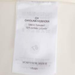 Pre Owned توب سي إتش كارولينا هيريرا نايلون كريمي بأكمام طويلة مقاس متوسط - ميديوم