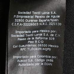 Pre Owned CH Carolina Herrera Black Rose Applique Detail Cotton Blend Frayed T-Shirt L