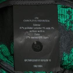 مملوكة مسبقًا CH Carolina Herrera Green Floral Jacquard Button Front Midi Dress M