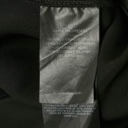 Pre Owned CH Carolina Herrera Black/White Crepe Ruffled Sleeveless Evening Dress M