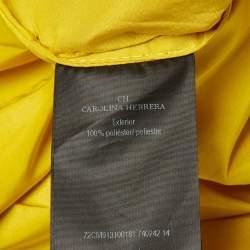 مملوكة مسبقًا فستان سي إتش كارولينا هيريرا تافته ملفوفة كبيرة جداً - إكس لارج بشدة صفراء طويلة