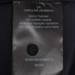 Pre Owned CH Carolina Herrera Navy Blue Crepe Pant Suit M