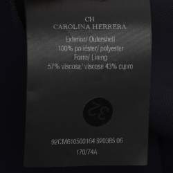 Pre Owned CH Carolina Herrera Navy Blue Crepe Pant Suit M