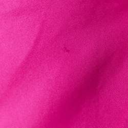 Pre Owned CH Carolina Herrera Magenta Taffeta Bow Tie Detail Asymmetric Hem Gown L