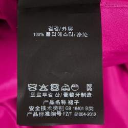 Pre Owned CH Carolina Herrera Magenta Taffeta Bow Tie Detail Asymmetric Hem Gown L