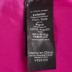 Pre Owned CH Carolina Herrera Pink Silk Belted Sleeveless High-Low Gown S