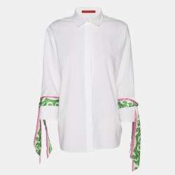 Pre Owned CH Carolina Herrera White Cotton Long Sleeve Shirt M