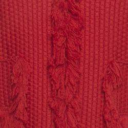 مملوكة مسبقًا CH Carolina Herrera Red Wool Blend Fringe Detail Cardigan S