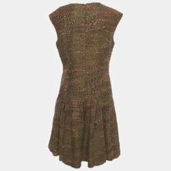 Pre Owned CH Carolina Herrera Green Knit Sleeveless Short Dress L