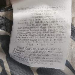 Pre Owned CH Carolina Herrera White Printed Cotton and Crepe Loose Fit Shirt XS